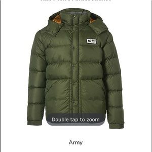 Mens RAB “Andes” Down Jacket size Large Army Green